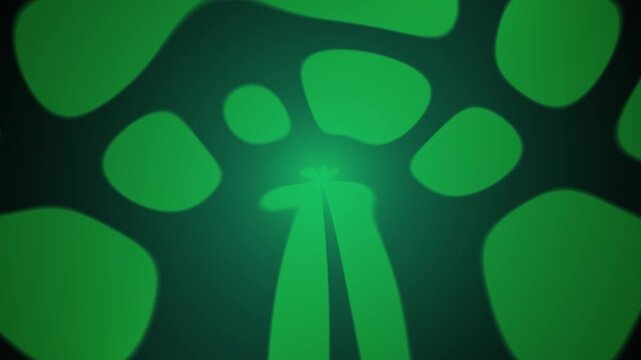 Abstract Green Motion Background with Soft Fluid Organic Shapes