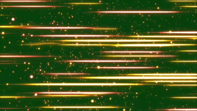 4k Yellow anime speed lines comic motion on a green screen background, abstract glowing neon light trails moving horizontally. dynamic motion graphic of anime speed lines animation video