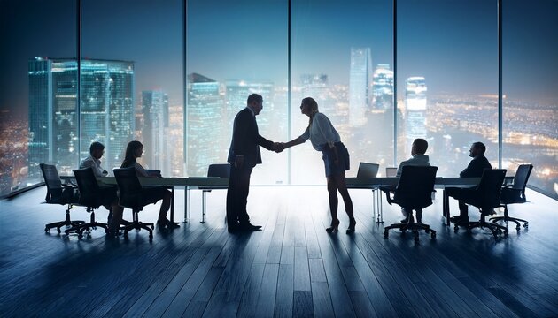 business partnership dissolution meeting with business background