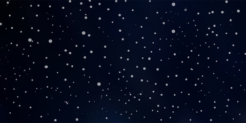 Dark interstellar space. 2d illustration. Stars in a deep space. Blue cold nebula. Dark night sky. © mohafif