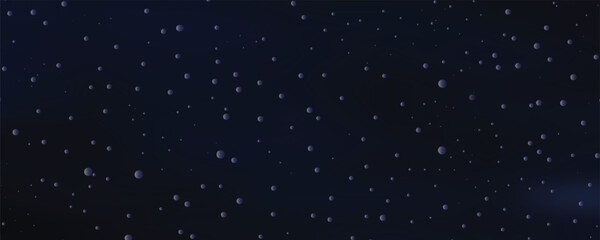 Dark interstellar space. 2d illustration. Stars in a deep space. Blue cold nebula. Dark night sky. © AMERA AINUN MAHYA
