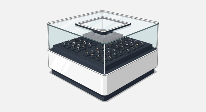 Glass Covered Electronic Device Console.