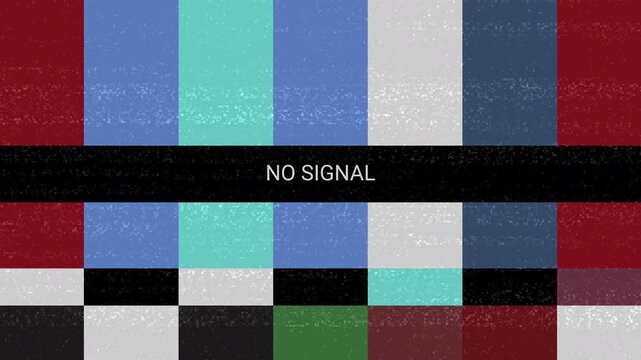 Vintage Television Test Pattern No Signal Screen Display.