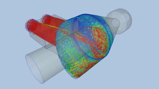 CFD simulation Computational fluid dynamics - Cyclone airflow simulation