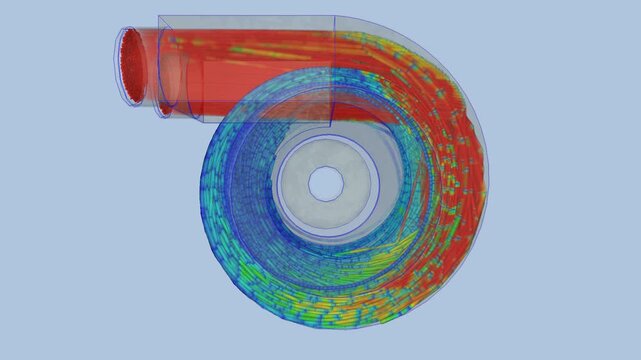 CFD simulation Computational fluid dynamics - Cyclone airflow simulation