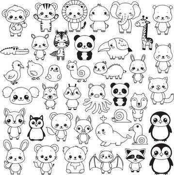 seamless pattern with funny animals