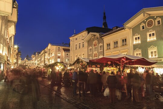 Christmas market, Christkindlmarkt, Bad T&ouml;lz, Bavaria, Germany
