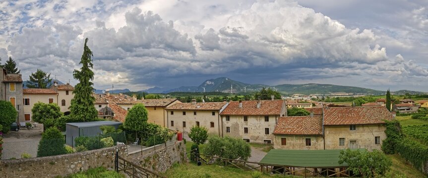 Small village Affi south-east of Lake Garda, Affi, Veneto, Italy