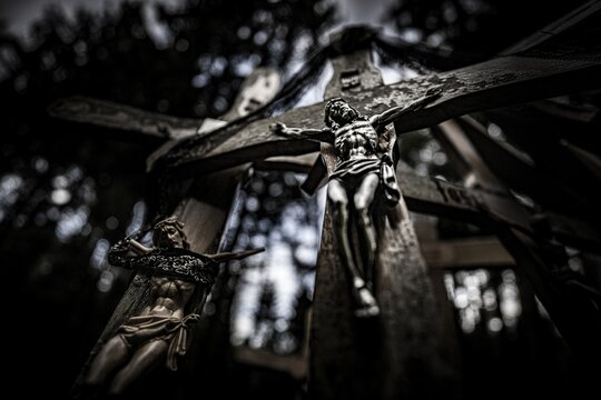Grave cross in Wald, Kempten, Oberallg&auml;u, Bavaria, Germany