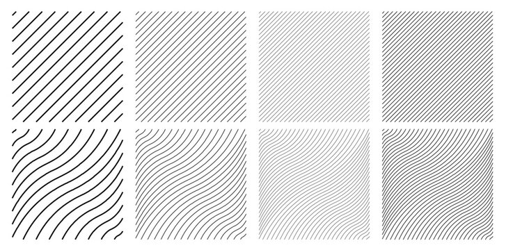 diagonal lines patterns.  vector seamless backgrounds.