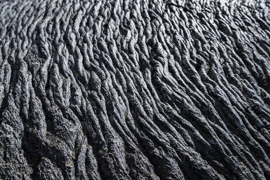 Solidified lava, lava flow, &Oacute;d&aacute;&eth;ahraun, Icelandic highlands, Iceland