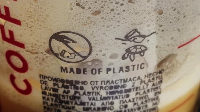 Visual depiction of multilingual label with instructions and symbols for product inspection