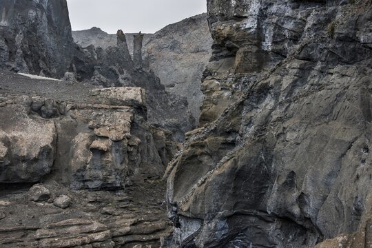 Dragon Canyon Drekagil, Askja Volcano, Icelandic Highlands, Iceland