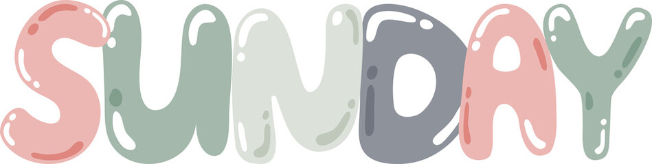 sunday name typography © Khanty