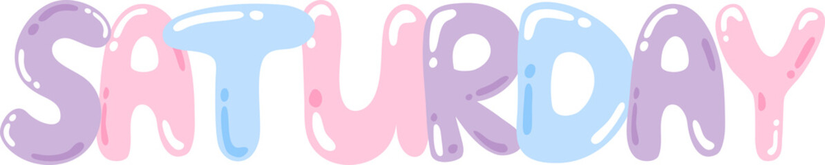 saturday name typography © Khanty