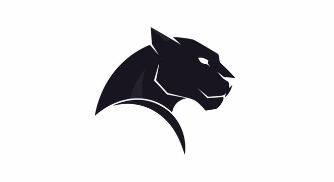 Silhouette of a stylized black panther head facing right