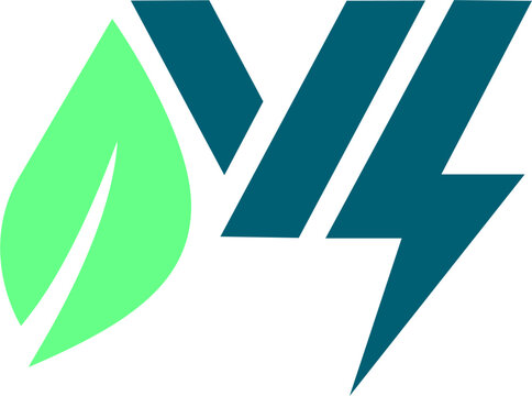  Abstract Letter M Logo with Geometric Green Eco Leaf and Modern Electric EV Charging Bolt Shape
