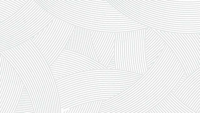 Abstract gray minimal striped geometric pattern background with curved line texture and seamless modern design