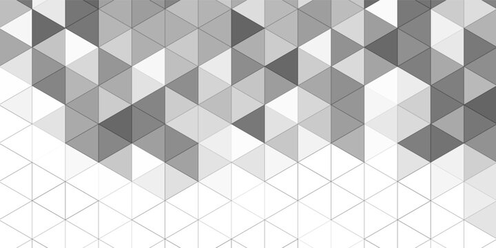 White triangle geometric pattern background, Geometric background made of triangles, Abstract geometric background. Vector 3d illustration