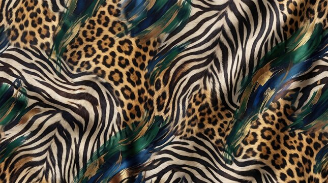 Zebra and leopard pattern fusion design