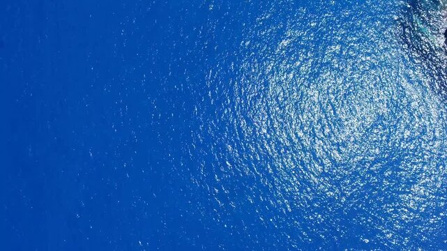 Ulivarella Beach and Ulivo Rock aerial view in slow motion, Calabria, Italy
