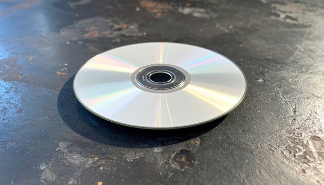 A stack of shiny CD and DVD discs creates a colorful reflection of digital data and media software isolated on a compact computer storage medium