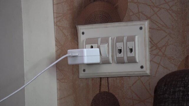 electrical power switch on the wall