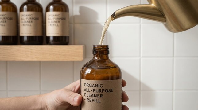 Estaci&oacute;n minimalista de recarga ecol&oacute;gica en tienda boutique sustentable