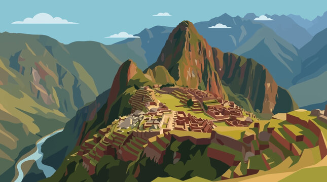 Machu Picchu Inca Ruins Peru Mountains Landscape