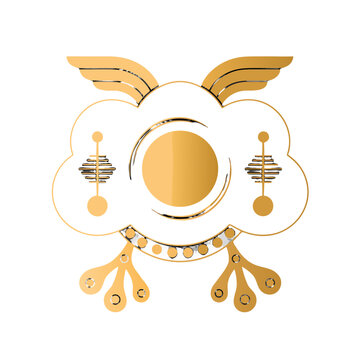 vector illustration of a gold fried egg