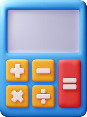 3d calculator icon for business and education.