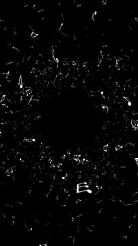 Falling Musical Notes Animation Background, on Alpha Channel, Loop
