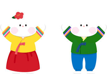 한복입은 토끼 캐릭터.png © 지원 이