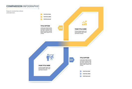 Comparison infographic template. Modern versus chart, decision making diagram and comparison table design for business presentation, workflow and product evaluation.