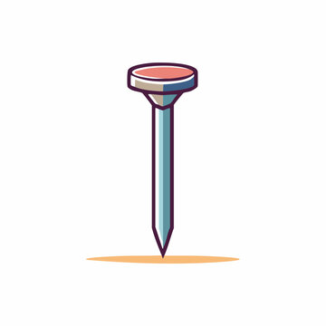 Illustration of a single nail
