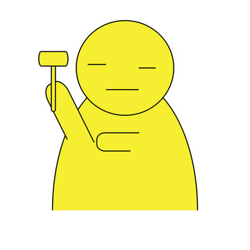 man in a yellow shirt