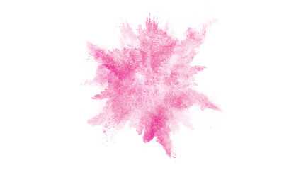 pink paint splashes isolated on white © dword