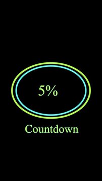 Animated countdown timer displaying twenty-five percent completion with progress ring, Dynamic and stylish countdown timer, Perfect for apps and digital interfaces.
