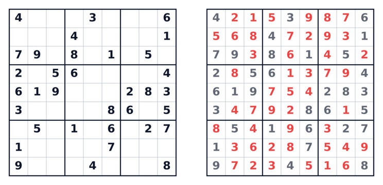 Crossword puzzle template with clues and answers layout  