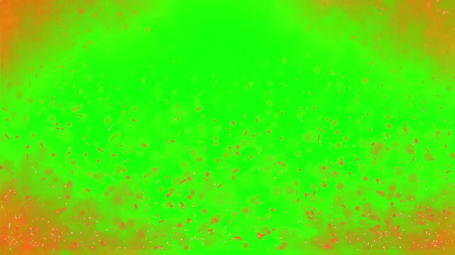 Vibrant green and orange gradient background texture on transparent background