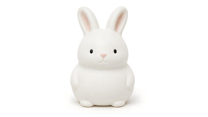 Obraz premium Minimal White Bunny Figurine Isolated