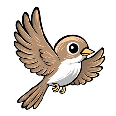 Fototapeta premium Illustration of a flying bird