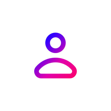 User Profile Gradient Icon / Colorful gradient user profile icon representing person, account, member, avatar, and identity.
