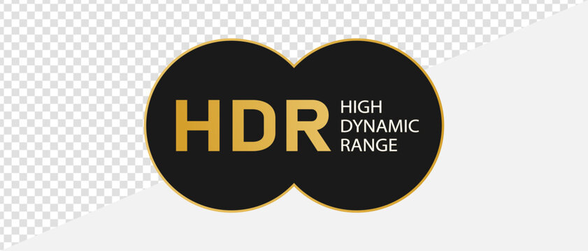 HDR high dynamic range logo badge