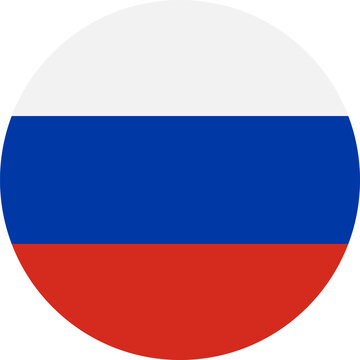 Round button flag of Russia