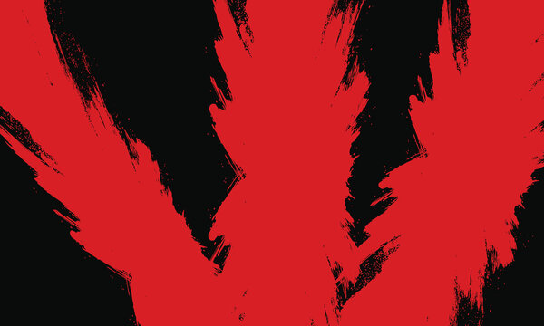 A black and red abstract background with a rough grunge texture and dynamic brushstrokes. Perfect for urban poster designs, punk and rock album covers, or bold contemporary.