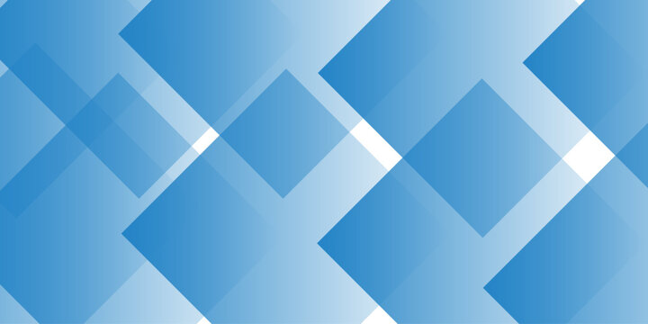 An abstract blue background featuring a geometric pattern of 3d triangles and square cubes creates a modern digital art wallpaper design template for business and technology web backdrops.