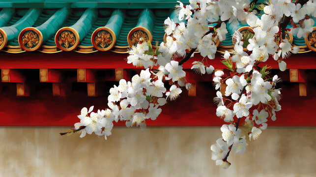 Kitano Tenmangu Reitaisai Festival Celebrations Under Cherry Blossoms