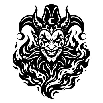 Demon Monster Skull Head Mascot