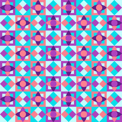 Fototapeta premium Geometric Pattern with Squares and Diamonds